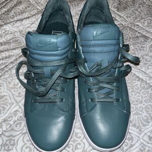 Nike Dark Teal Leather Sneakers